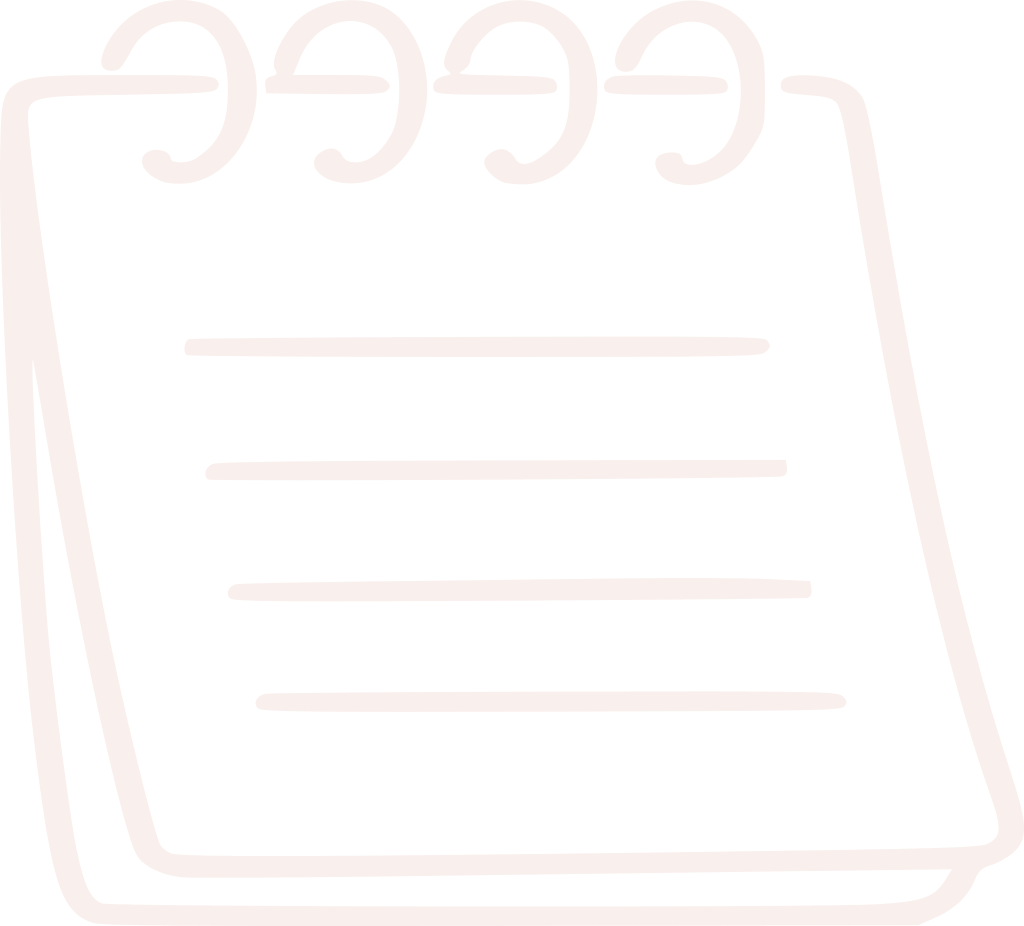 minimalist notebook line art illustration