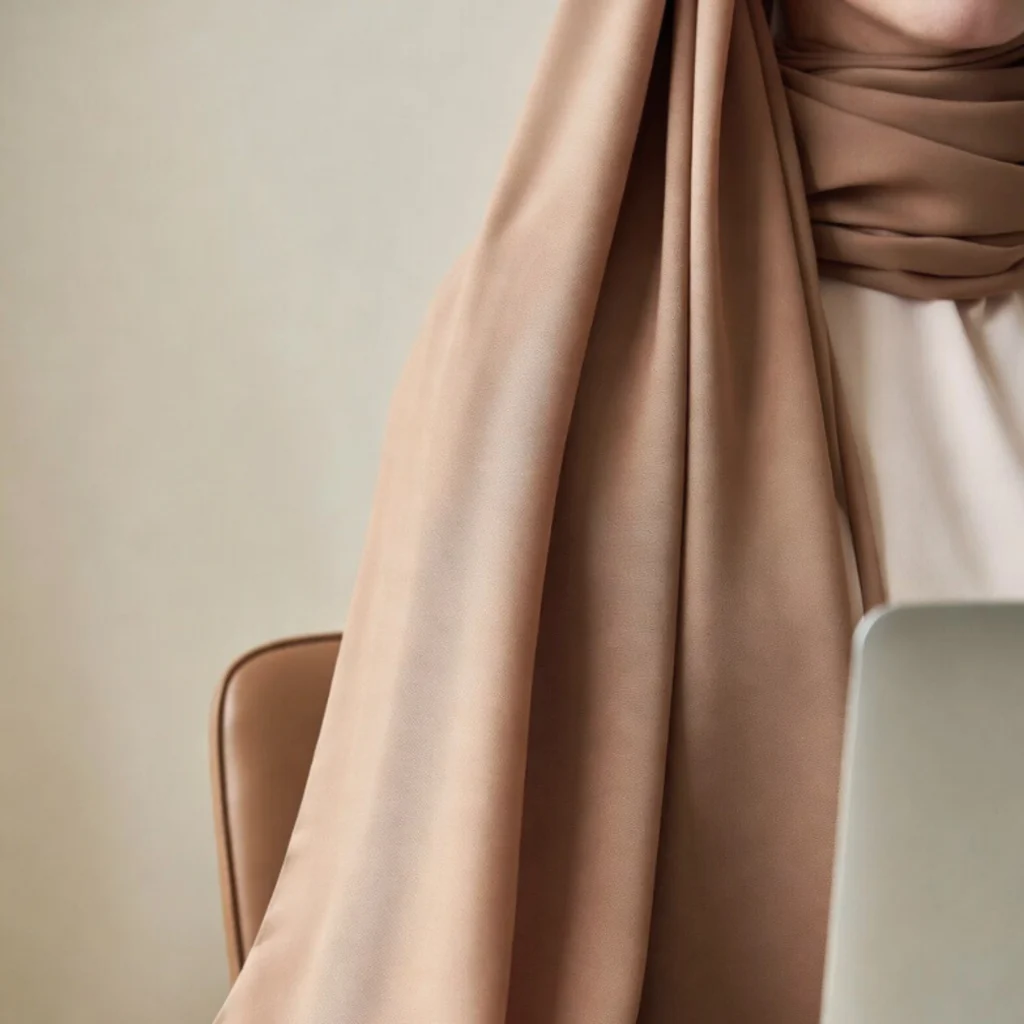 squarespace website designer texas working on a laptop in a soft, neutral space for a personal brand website